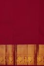 Kancheepuram Silk Maroon Saree With Zari Diamonds And Peacock Border