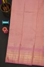 Kancheepuram Silk Onion Pink Saree With Yalis And Gandaberunda Buttis Body