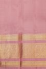 Kancheepuram Silk Baby Pink Saree With Zari Lines And Floral Buttis Body