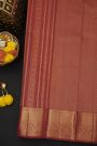 Kancheepuram Silk Red Saree With Checks And Zari Buttis Body