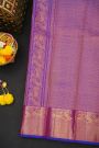 Kancheepuram Silk Dual Colour Saree With Zari Checks Florals And Yalis Border