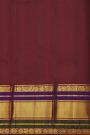 Kancheepuram Silk Sky Blue Saree With Cross Lines And Florals Kuttu Border