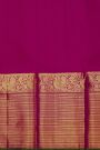 Kancheepuram Silk Rani Pink Saree With Parrot Buttis Body