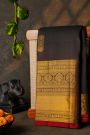 Kancheepuram Silk Black Saree With Florals And Buttis Body