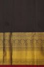 Kancheepuram Silk Black Saree With Florals And Buttis Body