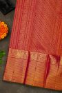Kancheepuram Silk Red Saree With Parrot Buttis Body