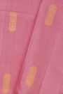 Kancheepuram Silk Baby Pink Saree With Florals And Buttis Body