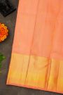Kancheepuram Silk Peach Saree With Florals And Buttis Body
