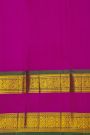Kancheepuram Silk Orange Saree With Florals And Peacocks Buttis Gap Border