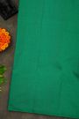 Kancheepuram Silk Leaf Green Saree With Florals And Leaves Body