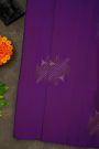 Kancheepuram Silk Violet Saree With Geometric Buttis Body