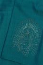 Kancheepuram Silk Peacock Blue Saree With Florals And Geometric Buttis Body