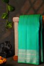 Kancheepuram Silk Mint Green Saree With Florals And Paisleys In Jaal Border
