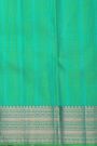 Kancheepuram Silk Mint Green Saree With Florals And Paisleys In Jaal Border