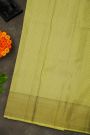 Kancheepuram Silk Lime Yellow Saree With Diamonds In Zari Border