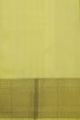 Kancheepuram Silk Lime Yellow Saree With Diamonds In Zari Border