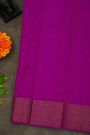 Kancheepuram Silk Purple Saree With Florals And Buttis Body