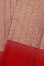 Kancheepuram Silk Peach Pink Saree With Zari Lines And Florals Body