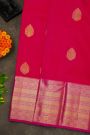 Kancheepuram Silk Red Saree With Florals And Buttis Body