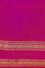 Venkatagiri Silk Violet Saree With Peacock Motif And Gap Border