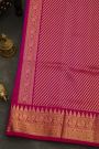 Venkatagiri Silk Rani Pink Saree With Florals And Peacocks Border