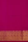 Venkatagiri Silk Rani Pink Saree With Florals And Peacocks Border