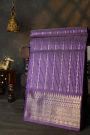Venkatagiri Silk Lavender Saree With Florals And Paisley Border