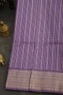 Venkatagiri Silk Lavender Saree With Florals And Paisley Border
