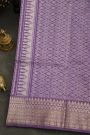 Venkatagiri Silk Lavender Saree With Florals And Paisley Border