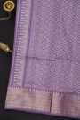 Venkatagiri Silk Purple Saree With Florals And Paisleys Border