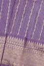 Venkatagiri Silk Purple Saree With Florals And Paisleys Border