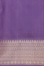 Venkatagiri Silk Purple Saree With Florals And Paisleys Border