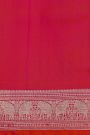 Venkatagiri Silk Rani Pink Saree With Florals And Elephants Border