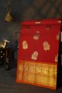 Venkatagiri Silk Red Saree With Florals And Buttis Body