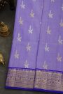 Venkatagiri Silk Lavender Saree With Peacock And Elephant Border