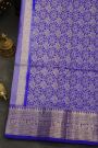 Venkatagiri Silk Lavender Saree With Peacock And Elephant Border