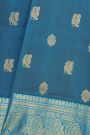Venkatagiri Silk Royal Blue Saree With Florals And Peacock Buttis Body