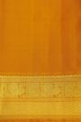 Venkatagiri Silk Peach Orange Saree With Floral And Leaf Body