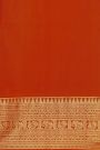 Venkatagiri Silk Red Saree With Peacocks And Elephants Border