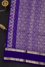 Venkatagiri Silk Royal Blue Saree With Florals And Buttis Body