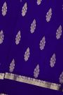 Venkatagiri Silk Royal Blue Saree With Florals And Buttis Body