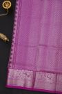 Venkatagiri Silk Purple Saree With Florals And Leaves Birds Border