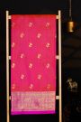 Venkatagiri Silk Red Saree With Florals And Buttis