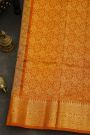 Venkatagiri Silk Brick Brown Saree With Florals And Buttis Body