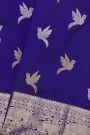 Venkatagiri Silk Royal Blue Saree With Elephants And Yali Border