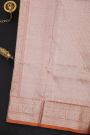 Venkatagiri Silk Lavender Saree With Florals And Leaves Jaal Birds Border