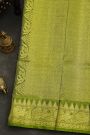 Venkatagiri Silk Violet Saree With Peacock And Leaf Jaal Border