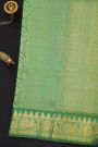 Venkatagiri Silk Turquoise Blue Saree With Floral And Leaf Jaal Temple Border