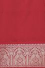 Venkatagiri Silk Maroon Saree With Floral And Peacock Temple Border