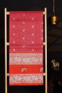 Venkatagiri Silk Red Saree With Zari Checks And Floral Buttis Body
